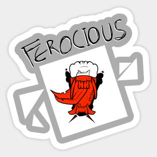 Ferocious White Sticker